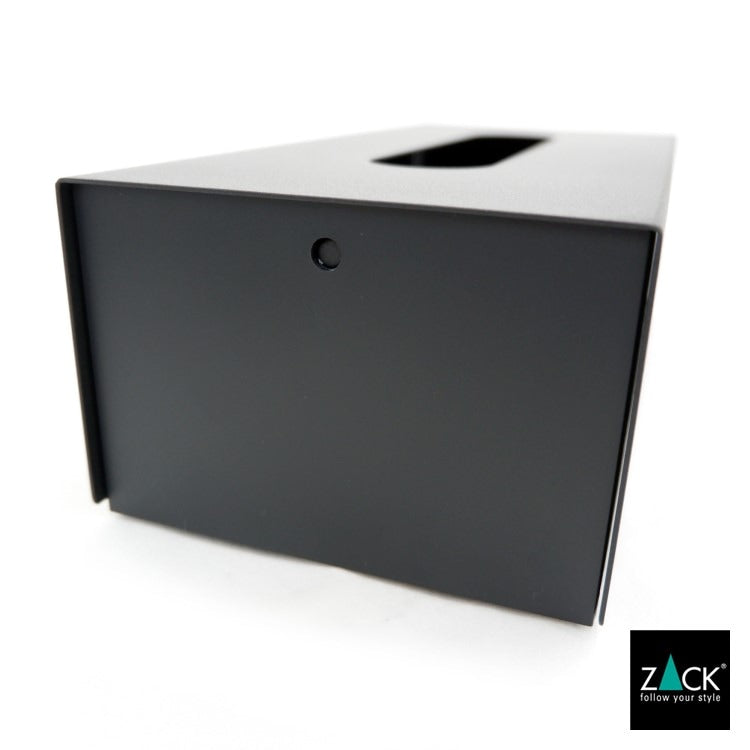 ZACK 40541 PURO ドイツZACK社製モダンデザインのティッシュボックス マットブラック [お取寄せ]