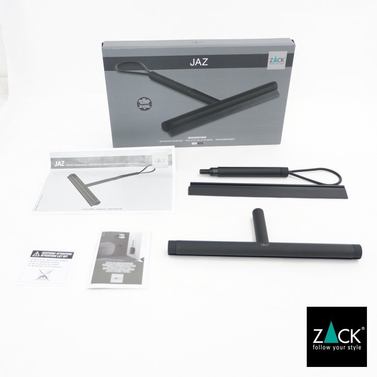ZACK 40546 JAZ ドイツZACK社製モダンデザインのバスルームスクイージーS マットブラック [在庫有り]