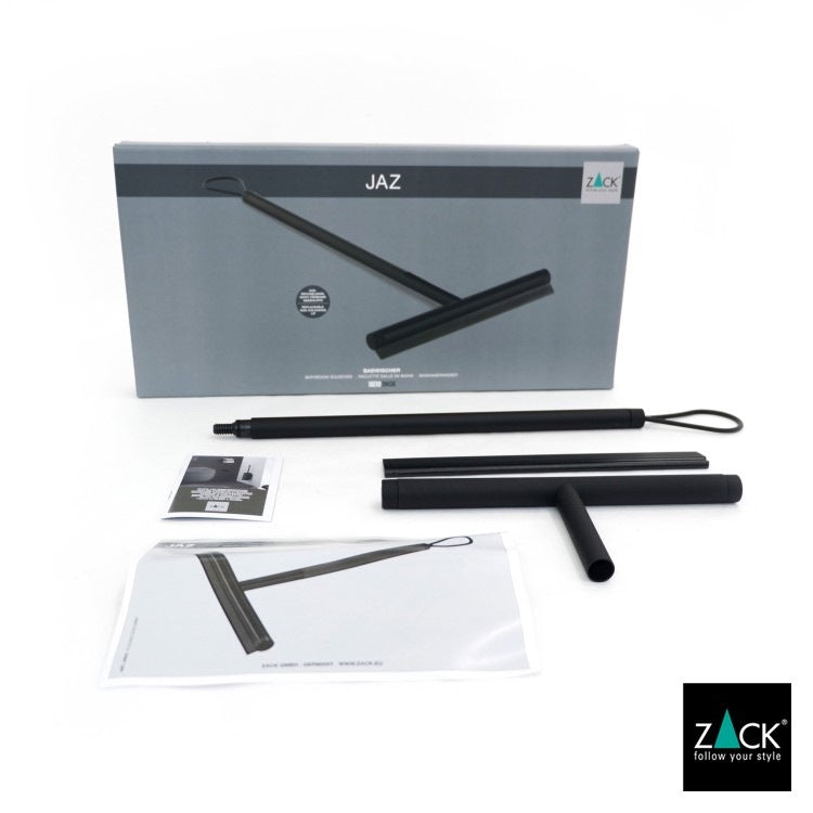 ZACK 40547 JAZ ドイツZACK社製モダンデザインのバスルームスクイージーM マットブラック [在庫有り]H1