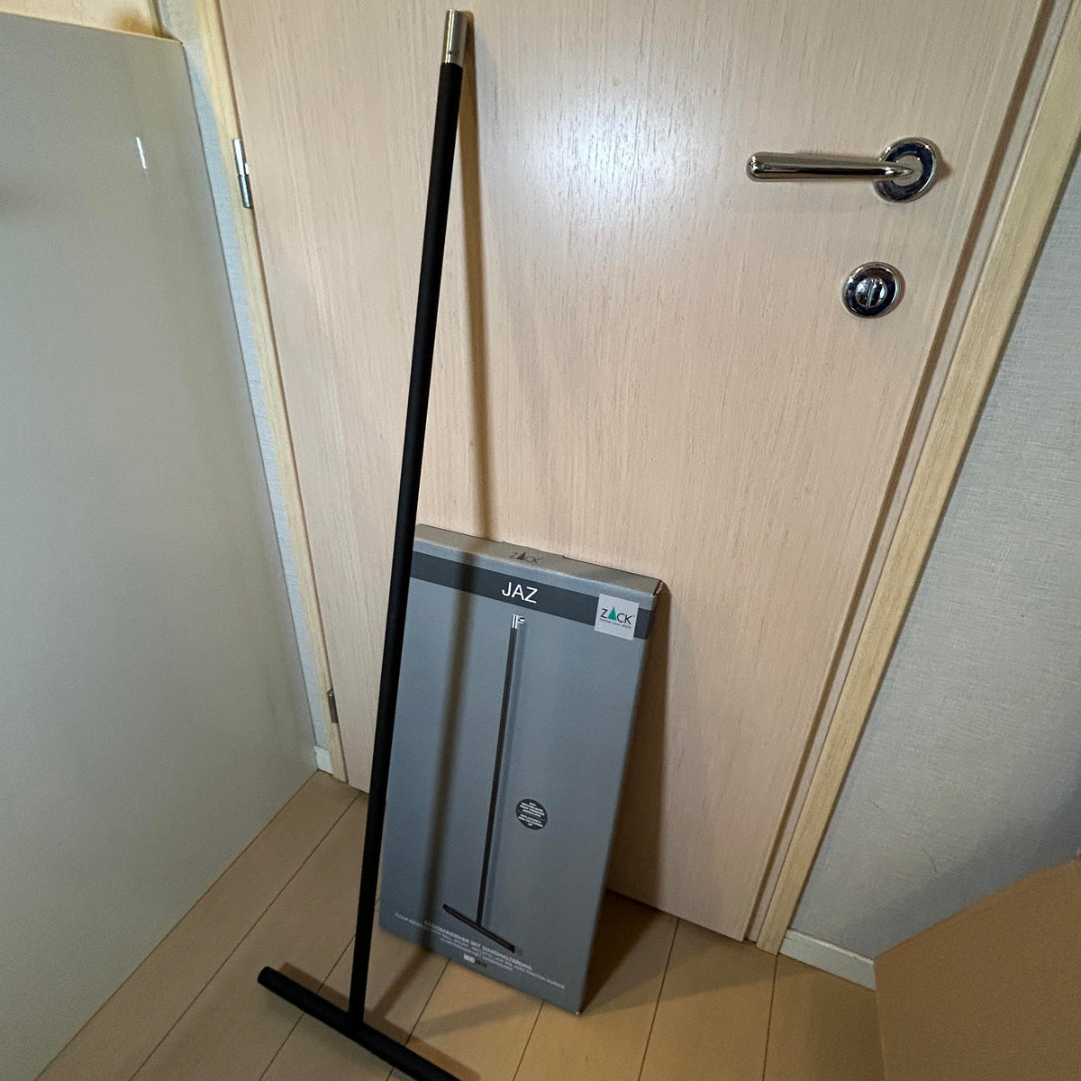[SAMPLE] フロアスクイージー｜ZACK 40548 JAZ MB 水切りワイパー ロング浴室スクイージー 長さ120cm 幅32cm 18/10ステンレス製 マットブラック [在庫有り]