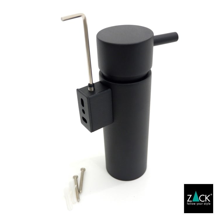 ZACK 40558 MANOLA ドイツZACK社製モダンデザインのリキッドディスペンサー マットブラック 壁付けタイプ DIY [在庫有り]