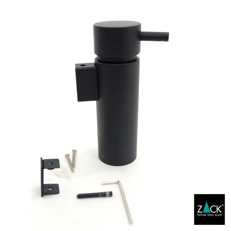 ZACK 40558 MANOLA ドイツZACK社製モダンデザインのリキッドディスペンサー マットブラック 壁付けタイプ DIY [在庫有り]