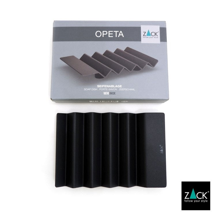 ZACK 40562 OPETA ドイツZACK社製モダンデザインのソープディッシュ マットブラック [在庫有り] H2-17