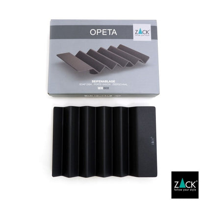 ZACK 40562 OPETA ドイツZACK社製モダンデザインのソープディッシュ マットブラック [在庫有り] H2-17