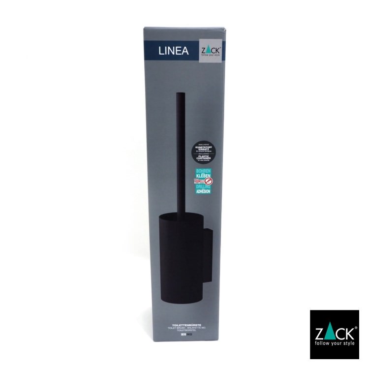[サンプル品] ZACK 40571 LINEA ドイツZACK社製モダンデザインのトイレブラシ マットブラック 壁付けタイプ DIY [在庫有り]