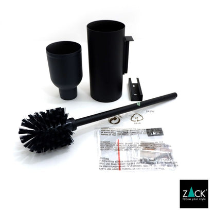 [サンプル品] ZACK 40571 LINEA ドイツZACK社製モダンデザインのトイレブラシ マットブラック 壁付けタイプ DIY [在庫有り]