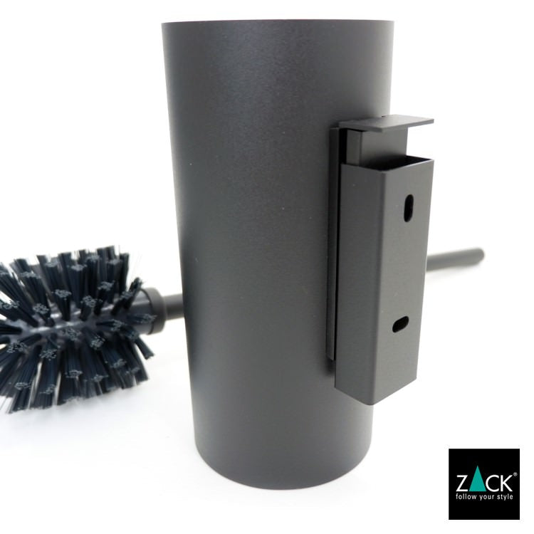[サンプル品] ZACK 40571 LINEA ドイツZACK社製モダンデザインのトイレブラシ マットブラック 壁付けタイプ DIY [在庫有り]