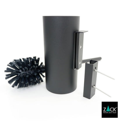 [サンプル品] ZACK 40571 LINEA ドイツZACK社製モダンデザインのトイレブラシ マットブラック 壁付けタイプ DIY [在庫有り]