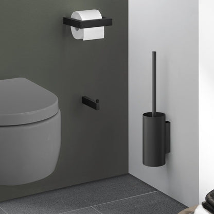 [サンプル品] ZACK 40571 LINEA ドイツZACK社製モダンデザインのトイレブラシ マットブラック 壁付けタイプ DIY [在庫有り]