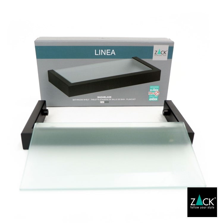ZACK 40573 LINEA ドイツZACK社製モダンデザインのバスルームシェルフ マットブラック 壁付けタイプ DIY [在庫有り]H1