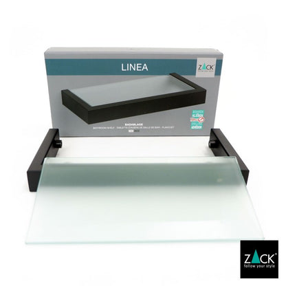 ZACK 40573 LINEA ドイツZACK社製モダンデザインのバスルームシェルフ マットブラック 壁付けタイプ DIY H1 [在庫有り]