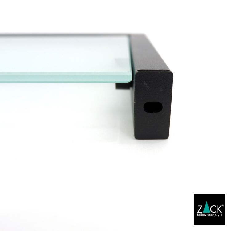ZACK 40573 LINEA ドイツZACK社製モダンデザインのバスルームシェルフ マットブラック 壁付けタイプ DIY [在庫有り]H1