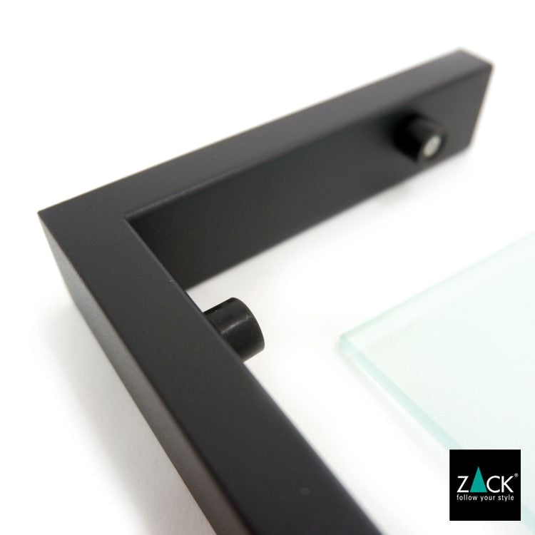 ZACK 40573 LINEA ドイツZACK社製モダンデザインのバスルームシェルフ マットブラック 壁付けタイプ DIY [在庫有り]H1