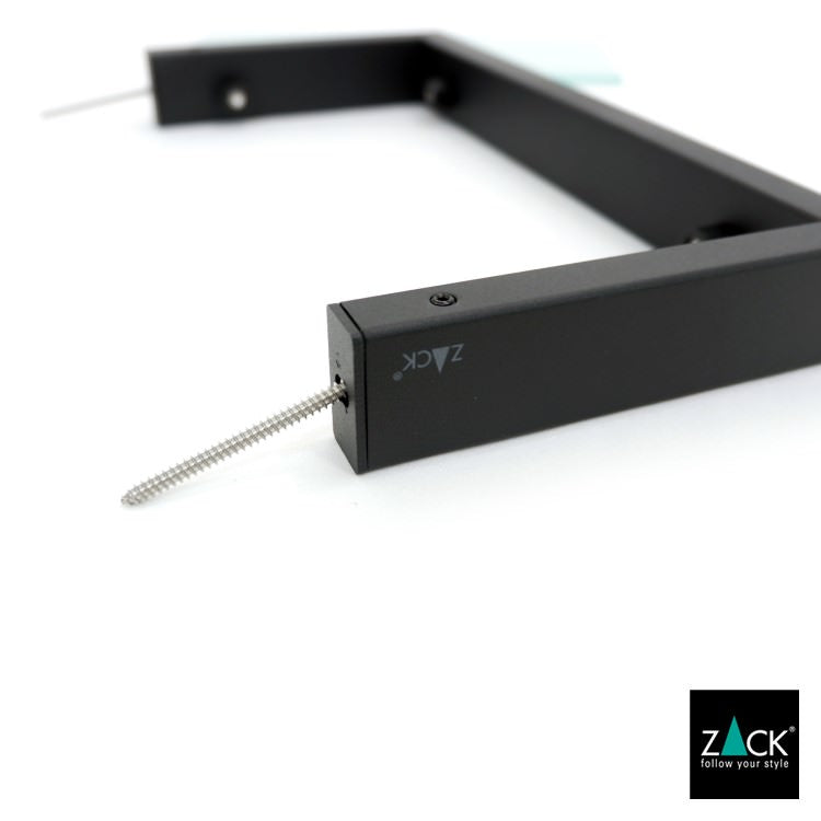 ZACK 40573 LINEA ドイツZACK社製モダンデザインのバスルームシェルフ マットブラック 壁付けタイプ DIY [在庫有り]H1