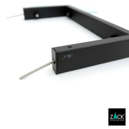 ZACK 40573 LINEA ドイツZACK社製モダンデザインのバスルームシェルフ マットブラック 壁付けタイプ DIY H1 [在庫有り]