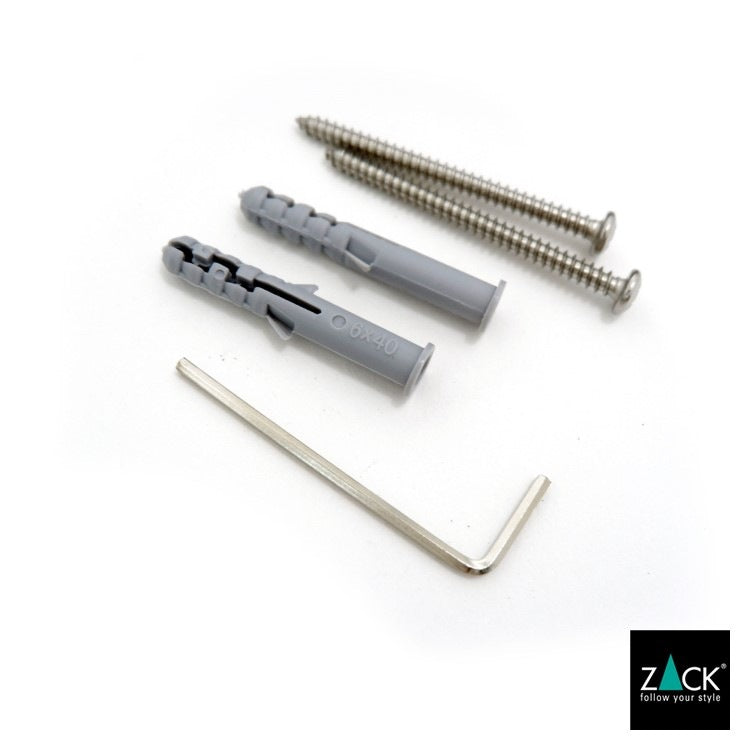 ZACK 40574 LINEA ドイツZACK社製モダンデザインのバスルームシェルフ マットブラック 壁付けタイプ DIY [在庫有り]