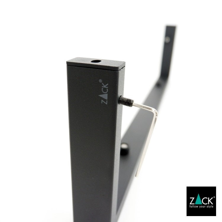ZACK 40574 LINEA ドイツZACK社製モダンデザインのバスルームシェルフ マットブラック 壁付けタイプ DIY [在庫有り]
