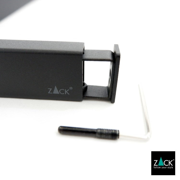 ZACK 40574 LINEA ドイツZACK社製モダンデザインのバスルームシェルフ マットブラック 壁付けタイプ DIY [在庫有り]