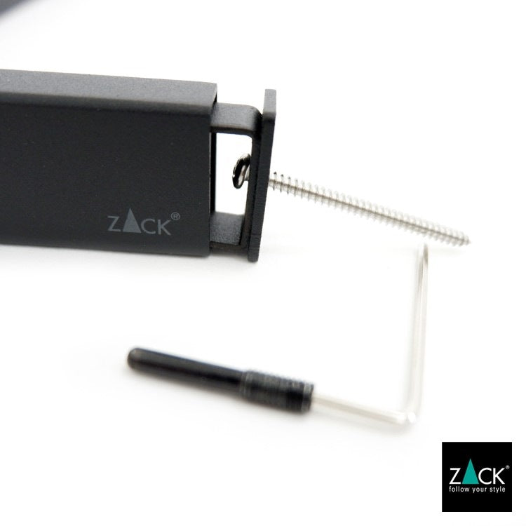 ZACK 40574 LINEA ドイツZACK社製モダンデザインのバスルームシェルフ マットブラック 壁付けタイプ DIY [在庫有り]