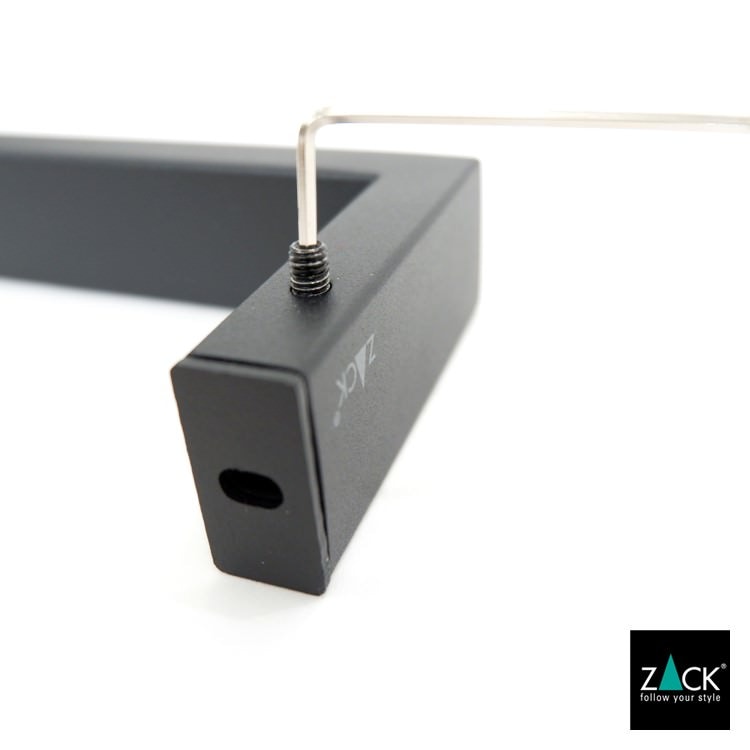 ZACK 40577 LINEA ドイツZACK社製モダンデザインのタオルレール マットブラック 壁付けタイプ DIY [在庫有り]