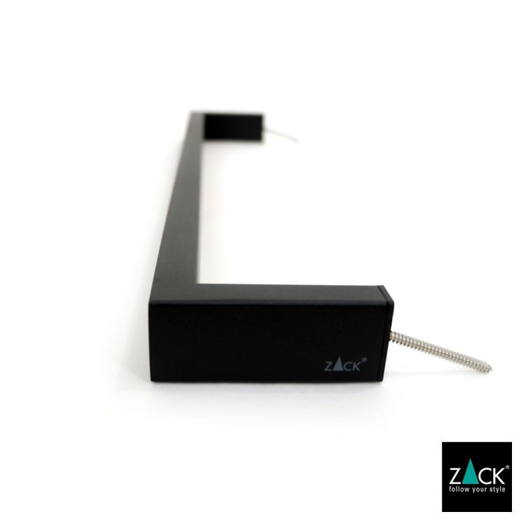 ZACK 40577 LINEA ドイツZACK社製モダンデザインのタオルレール マットブラック 壁付けタイプ DIY [在庫有り]
