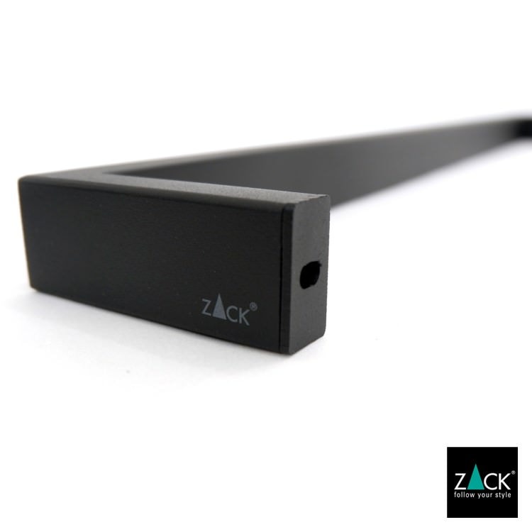 ZACK 40578 LINEA ドイツZACK社製モダンデザインのタオルレール マットブラック 壁付けタイプ DIY [在庫有り]H1