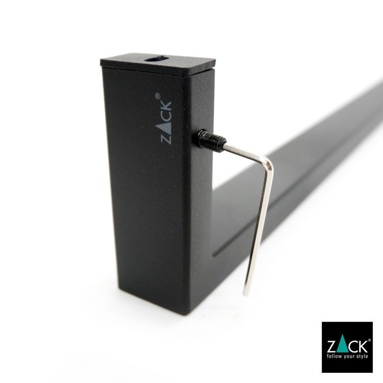 ZACK 40578 LINEA ドイツZACK社製モダンデザインのタオルレール マットブラック 壁付けタイプ DIY [在庫有り]H1