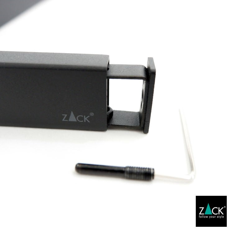 ZACK 40578 LINEA ドイツZACK社製モダンデザインのタオルレール マットブラック 壁付けタイプ DIY [在庫有り]H1
