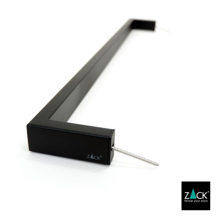 ZACK 40578 LINEA ドイツZACK社製モダンデザインのタオルレール マットブラック 壁付けタイプ DIY [在庫有り]H1