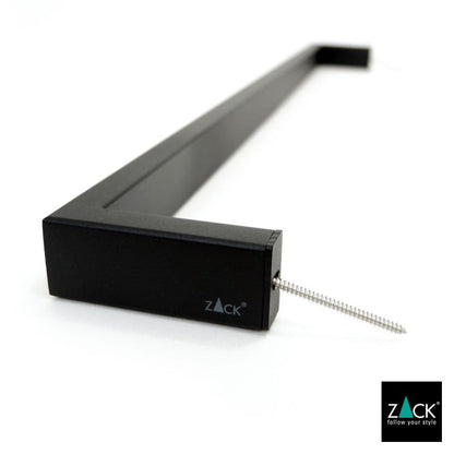 ZACK 40578 LINEA ドイツZACK社製モダンデザインのタオルレール マットブラック 壁付けタイプ DIY [在庫有り]H1