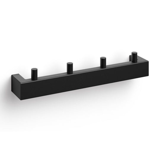 ZACK 40579 LINEA ドイツZACK社製モダンデザインのタオルフックレール マットブラック 壁付けタイプ DIY [在庫有り]H1