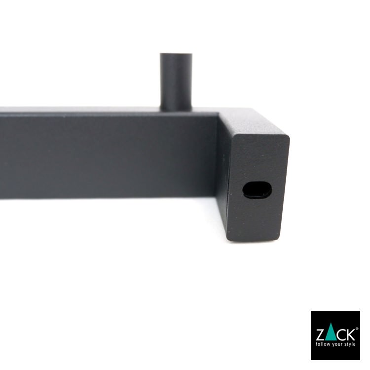 ZACK 40579 LINEA ドイツZACK社製モダンデザインのタオルフックレール マットブラック 壁付けタイプ DIY [在庫有り]H1