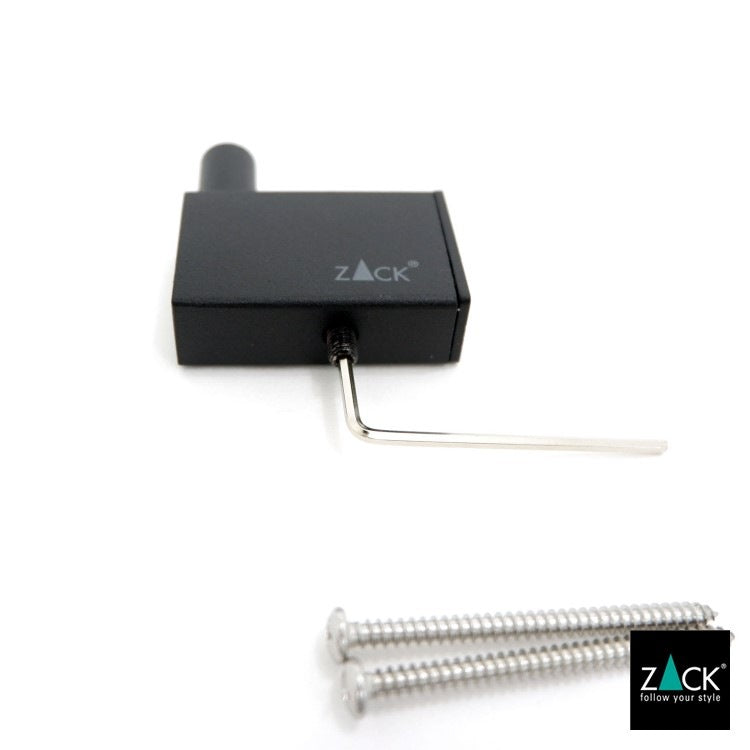 ZACK 40580 LINEA ドイツZACK社製モダンデザインのタオルフック マットブラック 壁付けタイプ DIY [在庫有り]
