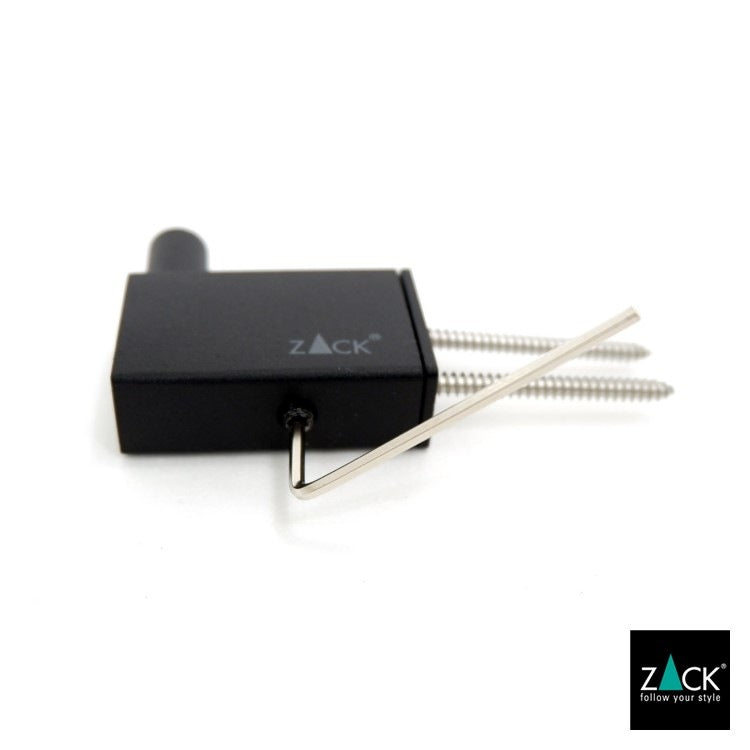 ZACK 40580 LINEA ドイツZACK社製モダンデザインのタオルフック マットブラック 壁付けタイプ DIY [在庫有り]