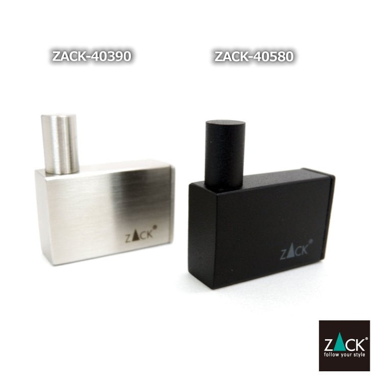 ZACK 40580 LINEA ドイツZACK社製モダンデザインのタオルフック マットブラック 壁付けタイプ DIY [在庫有り]