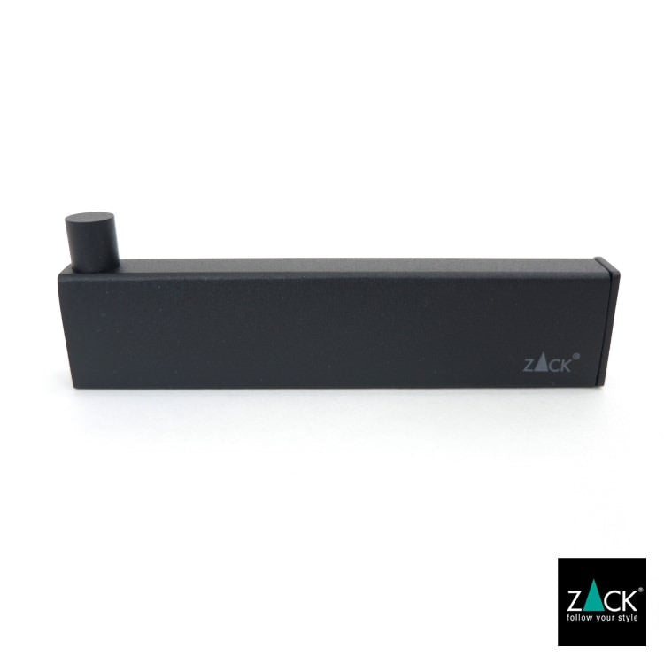 ZACK 40581 LINEA ドイツZACK社製モダンデザインのスペアトイレットペーパーホルダー 予備ロール マットブラック 壁付けタイプ DIY [在庫有り]