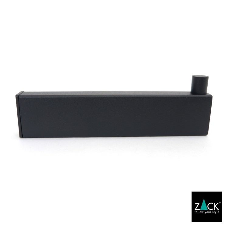 ZACK 40581 LINEA ドイツZACK社製モダンデザインのスペアトイレットペーパーホルダー 予備ロール マットブラック 壁付けタイプ DIY [在庫有り]