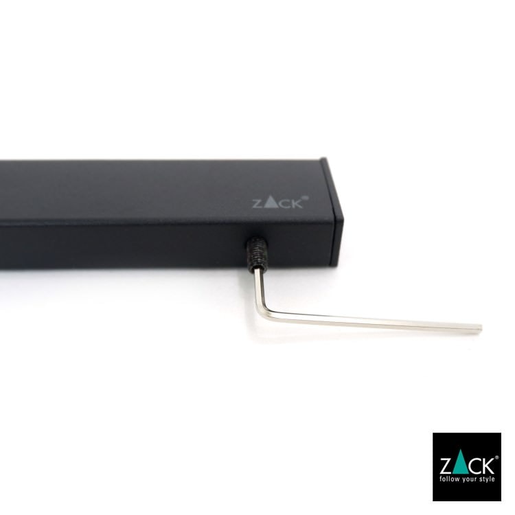 ZACK 40581 LINEA ドイツZACK社製モダンデザインのスペアトイレットペーパーホルダー 予備ロール マットブラック 壁付けタイプ DIY [在庫有り]