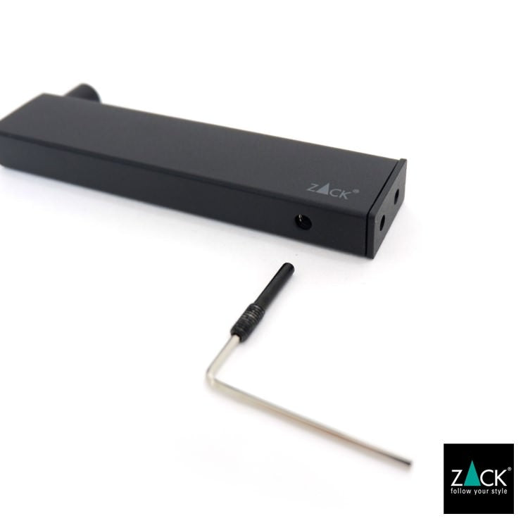 ZACK 40581 LINEA ドイツZACK社製モダンデザインのスペアトイレットペーパーホルダー 予備ロール マットブラック 壁付けタイプ DIY [在庫有り]