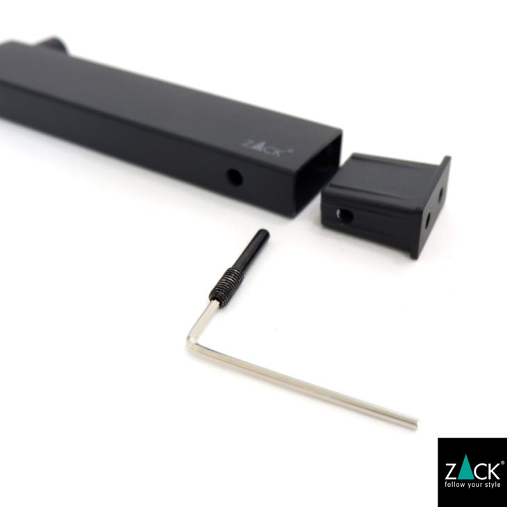 ZACK 40581 LINEA ドイツZACK社製モダンデザインのスペアトイレットペーパーホルダー 予備ロール マットブラック 壁付けタイプ DIY [在庫有り]