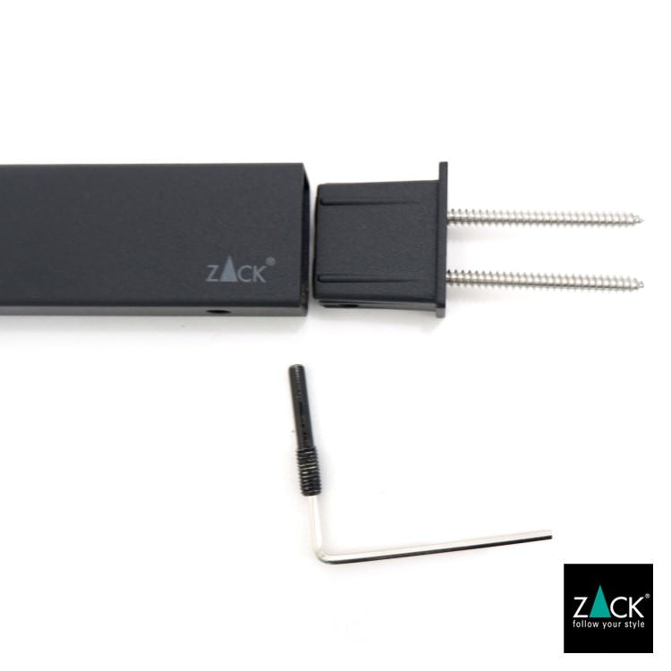 ZACK 40581 LINEA ドイツZACK社製モダンデザインのスペアトイレットペーパーホルダー 予備ロール マットブラック 壁付けタイプ DIY [在庫有り]