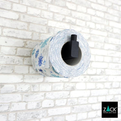 ZACK 40581 LINEA ドイツZACK社製モダンデザインのスペアトイレットペーパーホルダー 予備ロール マットブラック 壁付けタイプ DIY [在庫有り]
