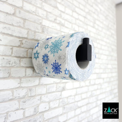 ZACK 40581 LINEA ドイツZACK社製モダンデザインのスペアトイレットペーパーホルダー 予備ロール マットブラック 壁付けタイプ DIY [在庫有り]