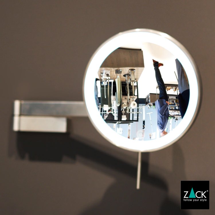 ZACK 40582 LINEA ドイツZACK社製モダンデザインのLED メイクアップミラー(X5倍) HL [お取寄せ]