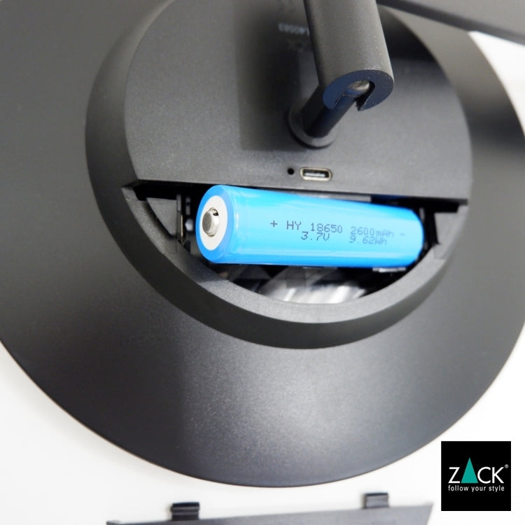 ZACK 40583 LINEA ドイツZACK社製モダンデザインのLED メイクアップミラー(X5倍) マットブラック [お取寄せ]