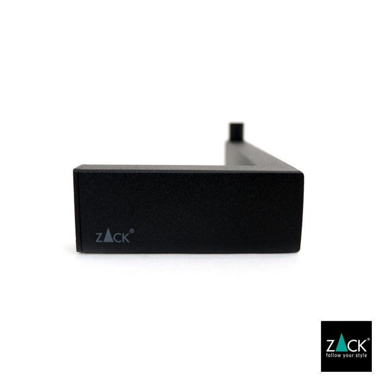 ZACK 40590 LINEA ドイツZACK社製モダンデザインのトイレットペーパーホルダー マットブラック 壁付けタイプ DIY [在庫有り]