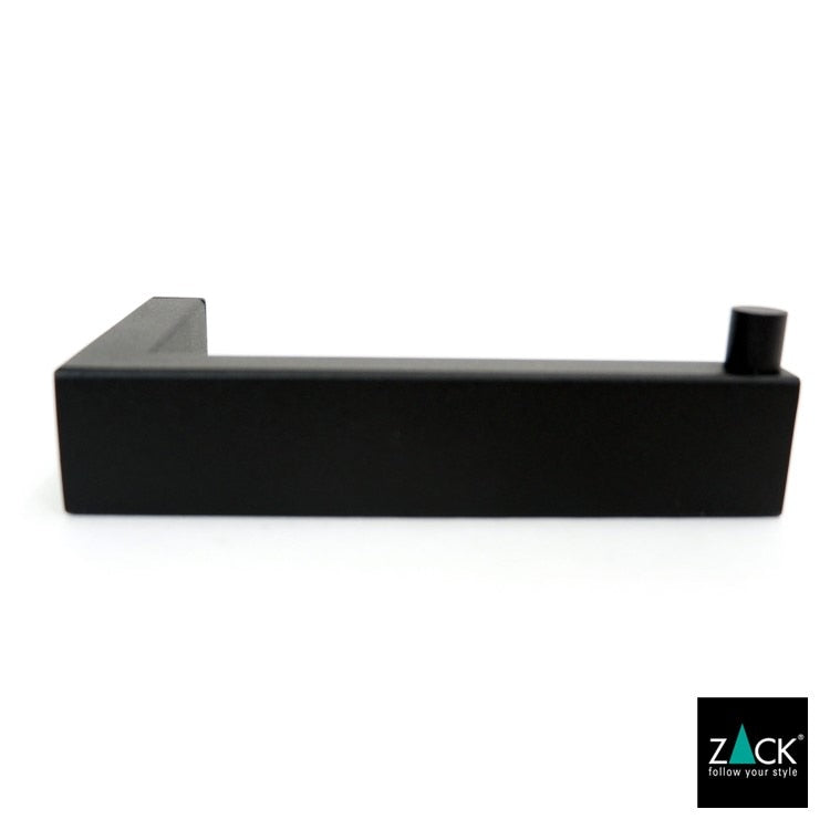 ZACK 40590 LINEA ドイツZACK社製モダンデザインのトイレットペーパーホルダー マットブラック 壁付けタイプ DIY [在庫有り]