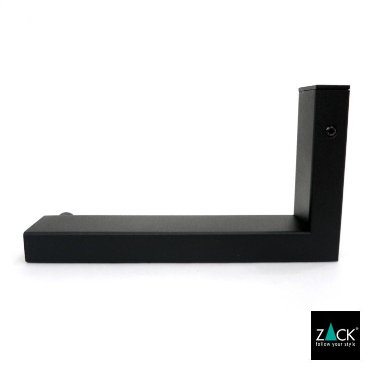 ZACK 40590 LINEA ドイツZACK社製モダンデザインのトイレットペーパーホルダー マットブラック 壁付けタイプ DIY [在庫有り]