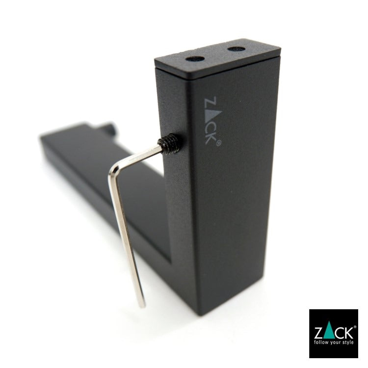 ZACK 40590 LINEA ドイツZACK社製モダンデザインのトイレットペーパーホルダー マットブラック 壁付けタイプ DIY [在庫有り]