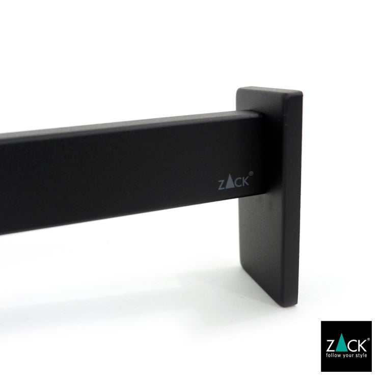 ZACK 40595 LINEA ドイツZACK社製モダンデザインのタオルホルダー マットブラック 壁付けタイプ DIY [在庫有り]
